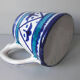Paire de tasses en céramiques bleue - scandinaves