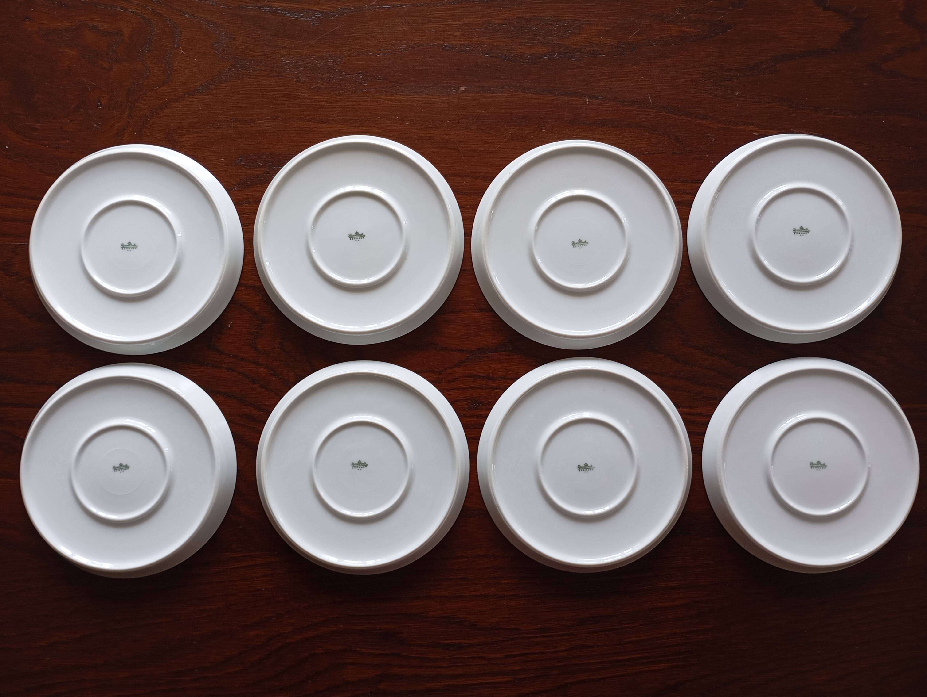 Service 8 cups "Rosette Taïga" Tapio Wirkkala & Ute Schröder for Rosenthal, ca 1970