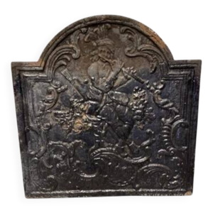 Plaque de cheminée en - fonte