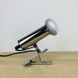 Targetti chrome metal spot light 70's, clamp lamp