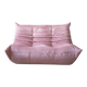 Canapé Togo 2 places en velours rose perle attribué à Michel Ducaroy pour Ligne Roset