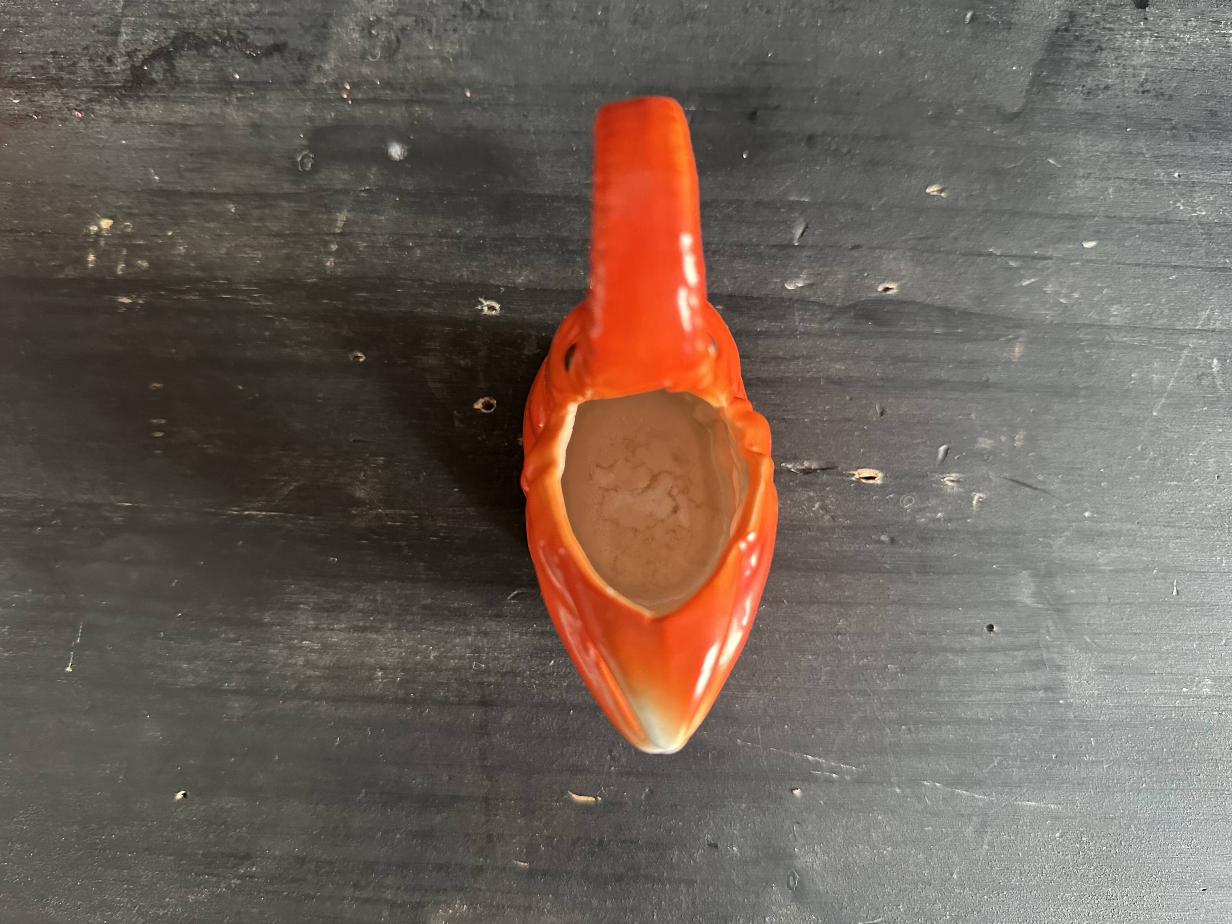 Antique ceramic lobster pitcher from the early 20th century.