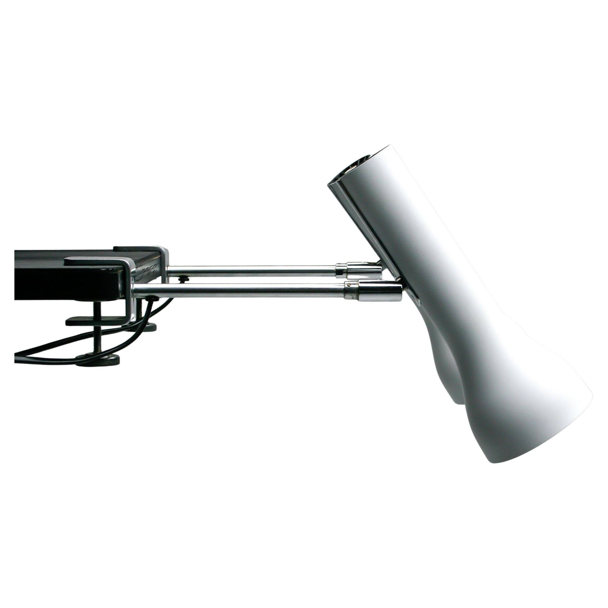 Pair of clamp spotlights by Dieter Waeckerlin, Swiss modernist design from the 1960s.