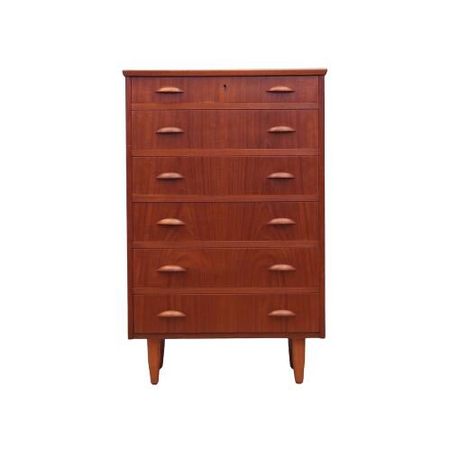Teak chest of drawers, Danish design, 1970s, production: Denmark