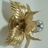 Golden flower wall lamp