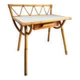 Vintage rattan side table