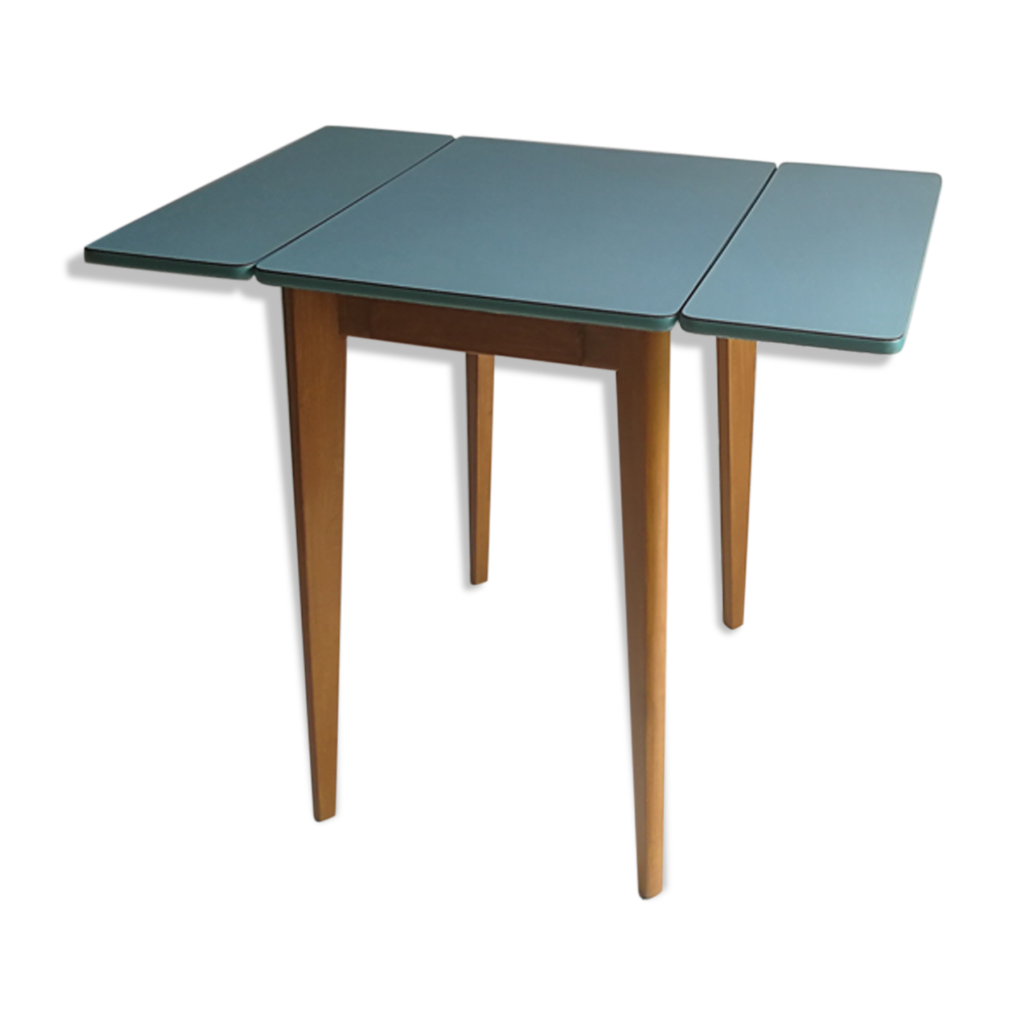 Table à manger en formica bleu 1950's