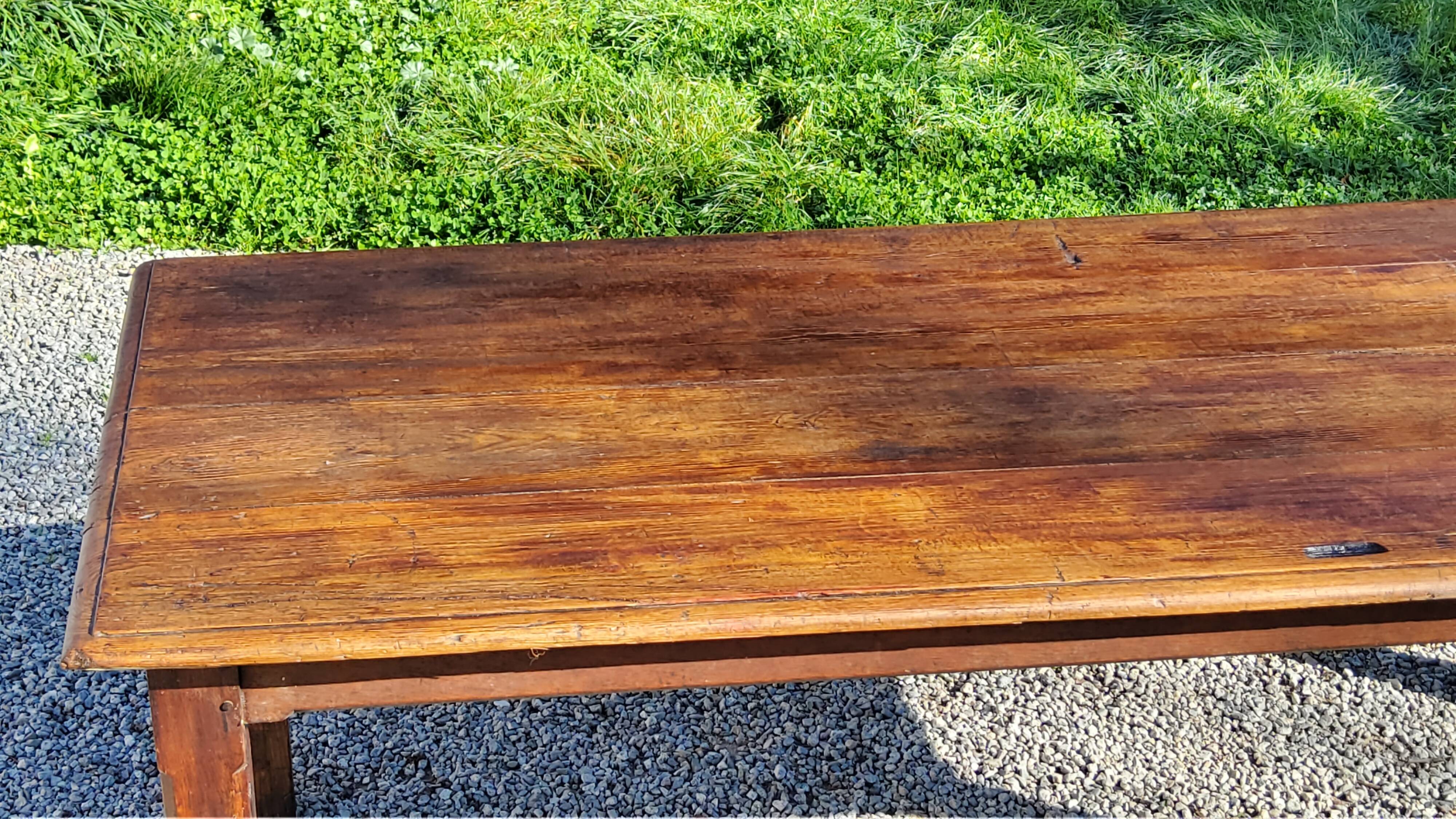 Farmhouse table late 19th early 20th century 200cm