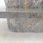 Table basse en pierre fossile, Magnussen Ponte, années 1980