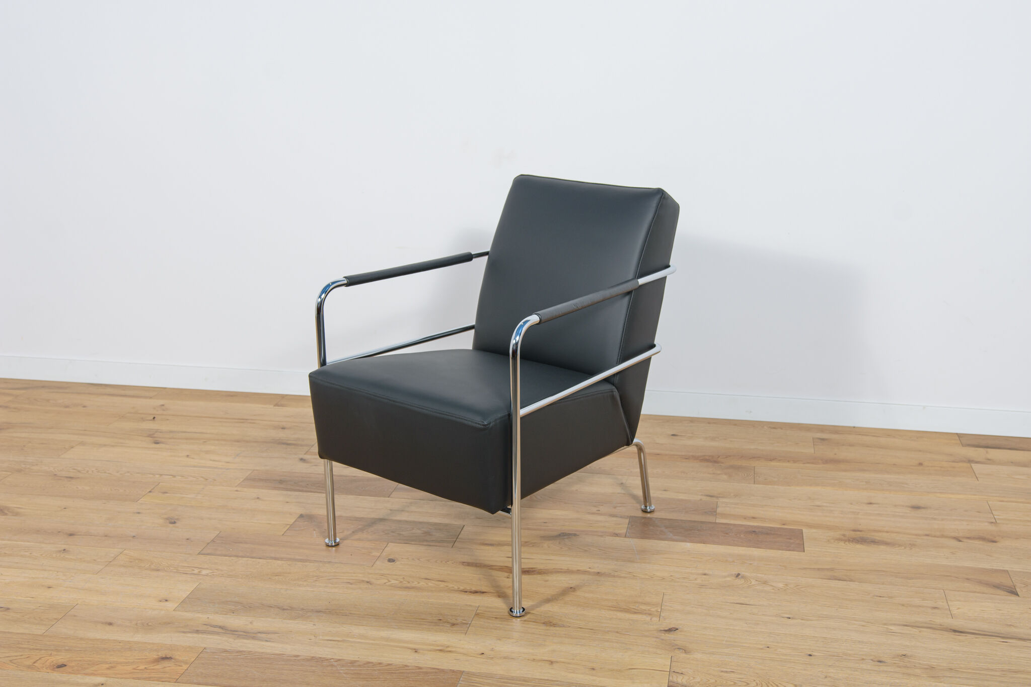 Swedish Leather Sofa and Armchair by Gunilla Allard for Lammhults, 1990s, Set of 2