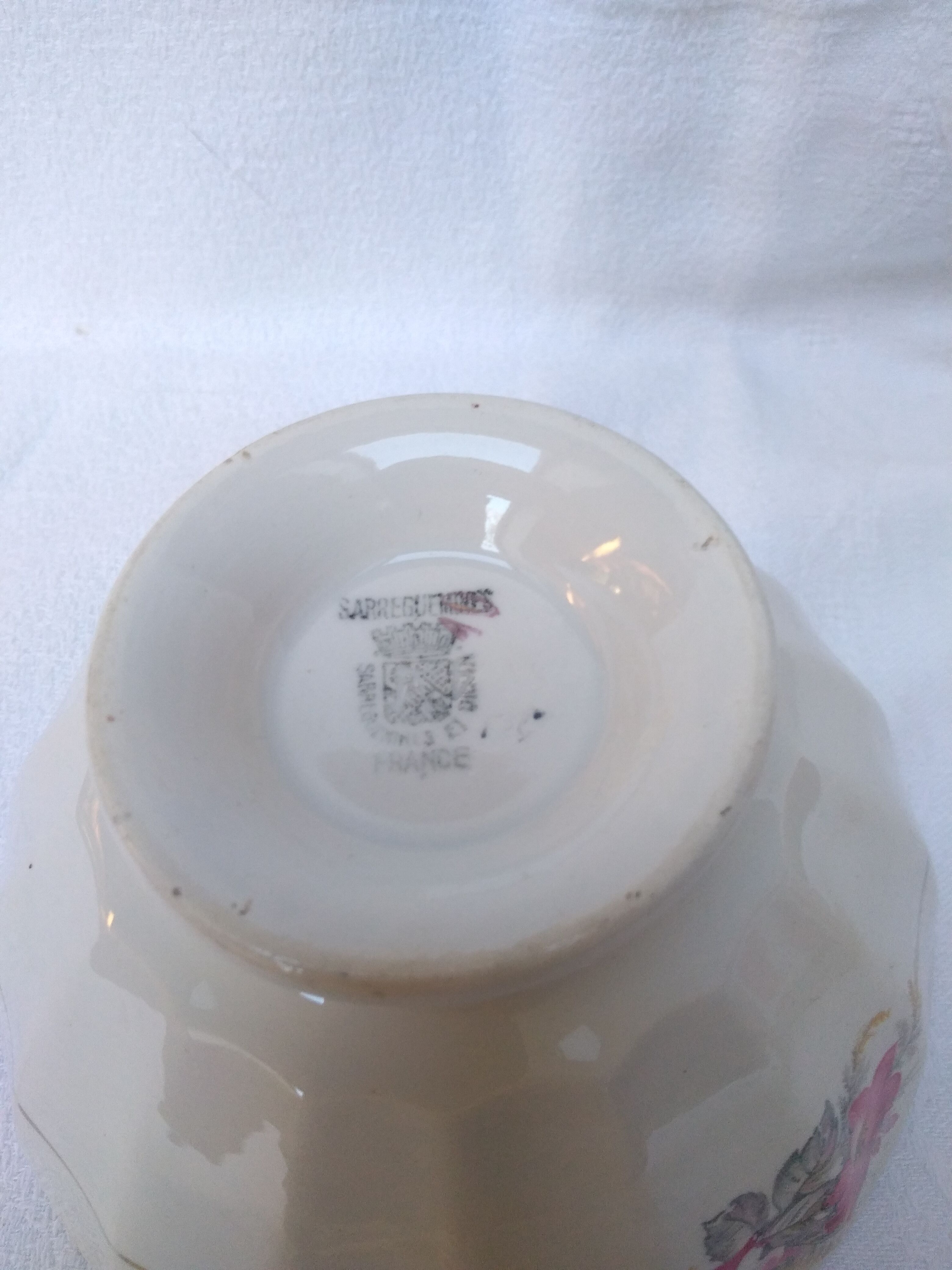 Old bowl Sarreguemines