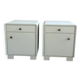 Pair of celadon bedside tables