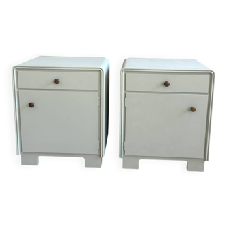 Pair of celadon bedside tables