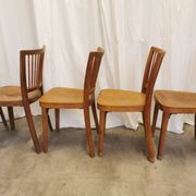 Vintage STOL Kamnik Wooden Dining Chair: 1960s Yugoslavia Bistro Style