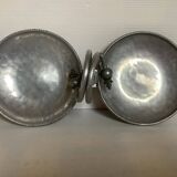 Hammered aluminium serving platter buenilum