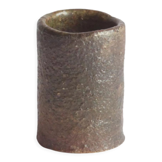 Brown ceramic vase by Paul Envalds for Arabia Finland 1960/1970