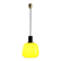 Vintage metal and glass pendant light design Italy 1960s