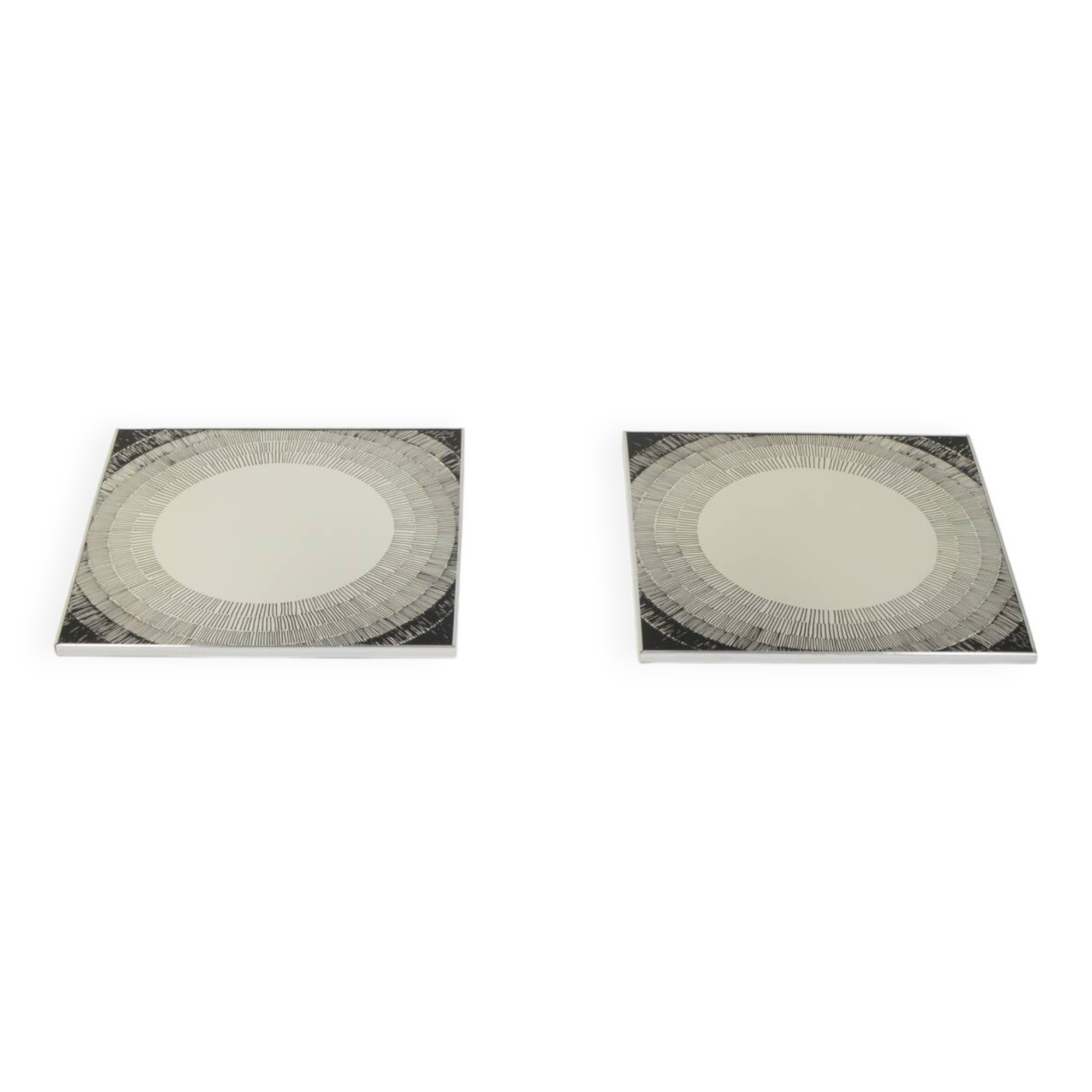 Set of 2 postmodern mirrors by Deknudt, 1980s Belgium.