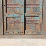 Indian door in old teak piece and patina of origin