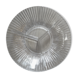 Plat apéritif rond en verre 3 compartiments