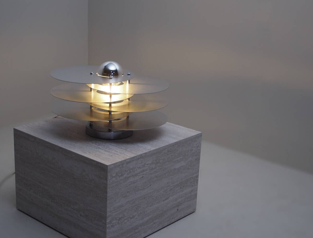 Space Age layered Italian table lamp- Italy, 1960s