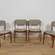 Mid-Century Model 49 Dining Chairs in Teak by Erik Buch for Odense Machine Gunning, 1960s, Set of 4