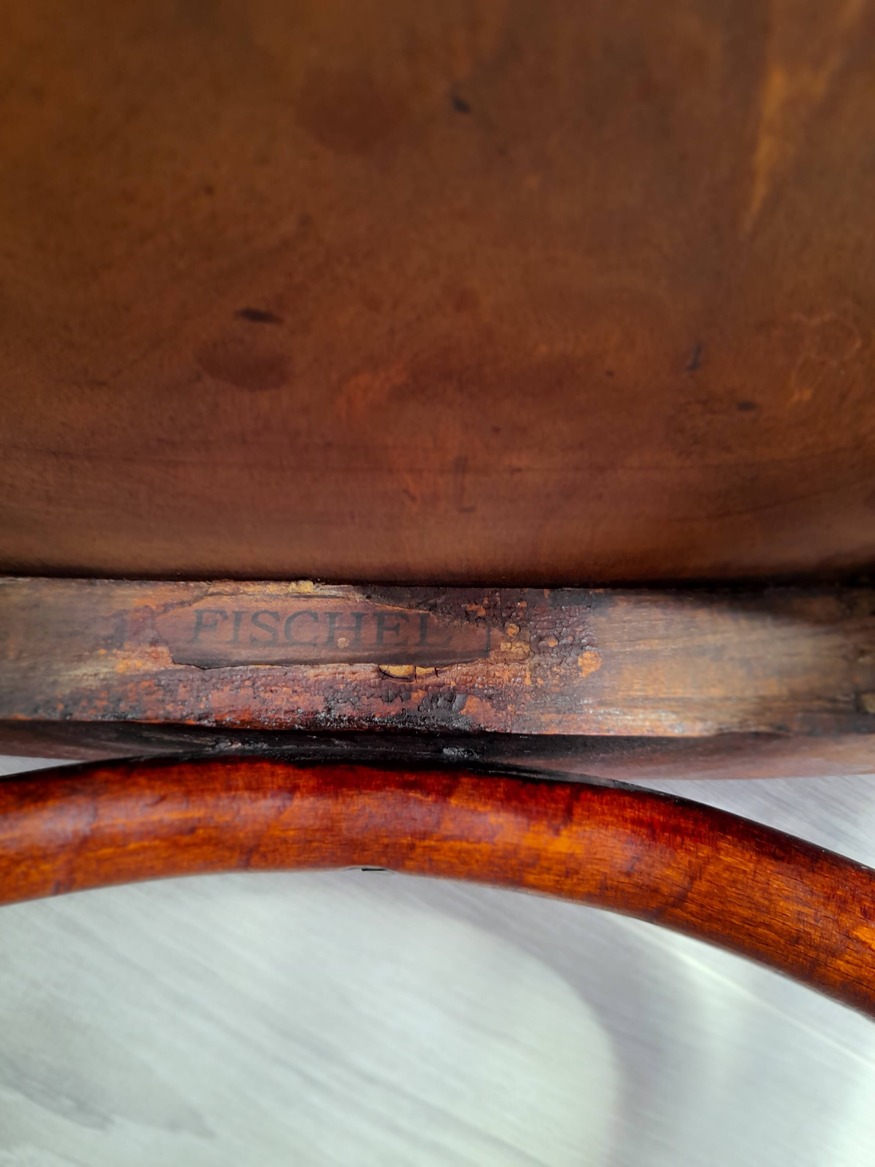 Suite of 4 bistro chairs, published by fischel