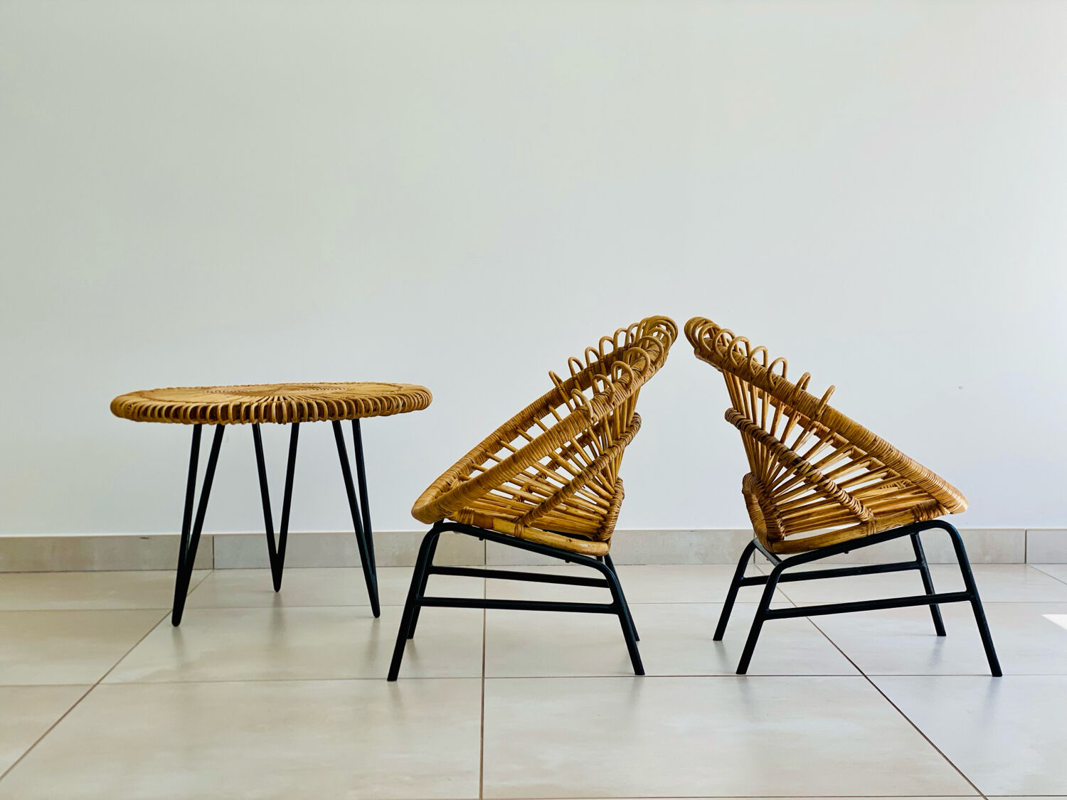 Children's rattan lounge set