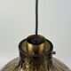 60s 70s ceiling lamp Glashütte Limburg Germany glass & brass Space Age