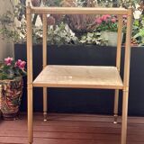 Brass and marble side table