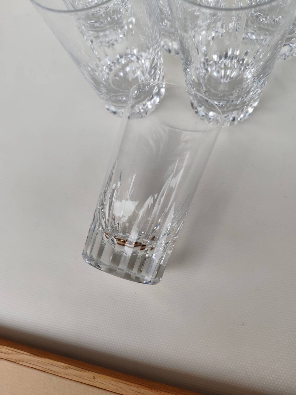 10 baccarat crystal goblets, Cassino model, circa 1970.