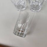 10 baccarat crystal goblets, Cassino model, circa 1970.