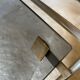 Foldable magazine holder in smoked glass and metal chrome dore 1970