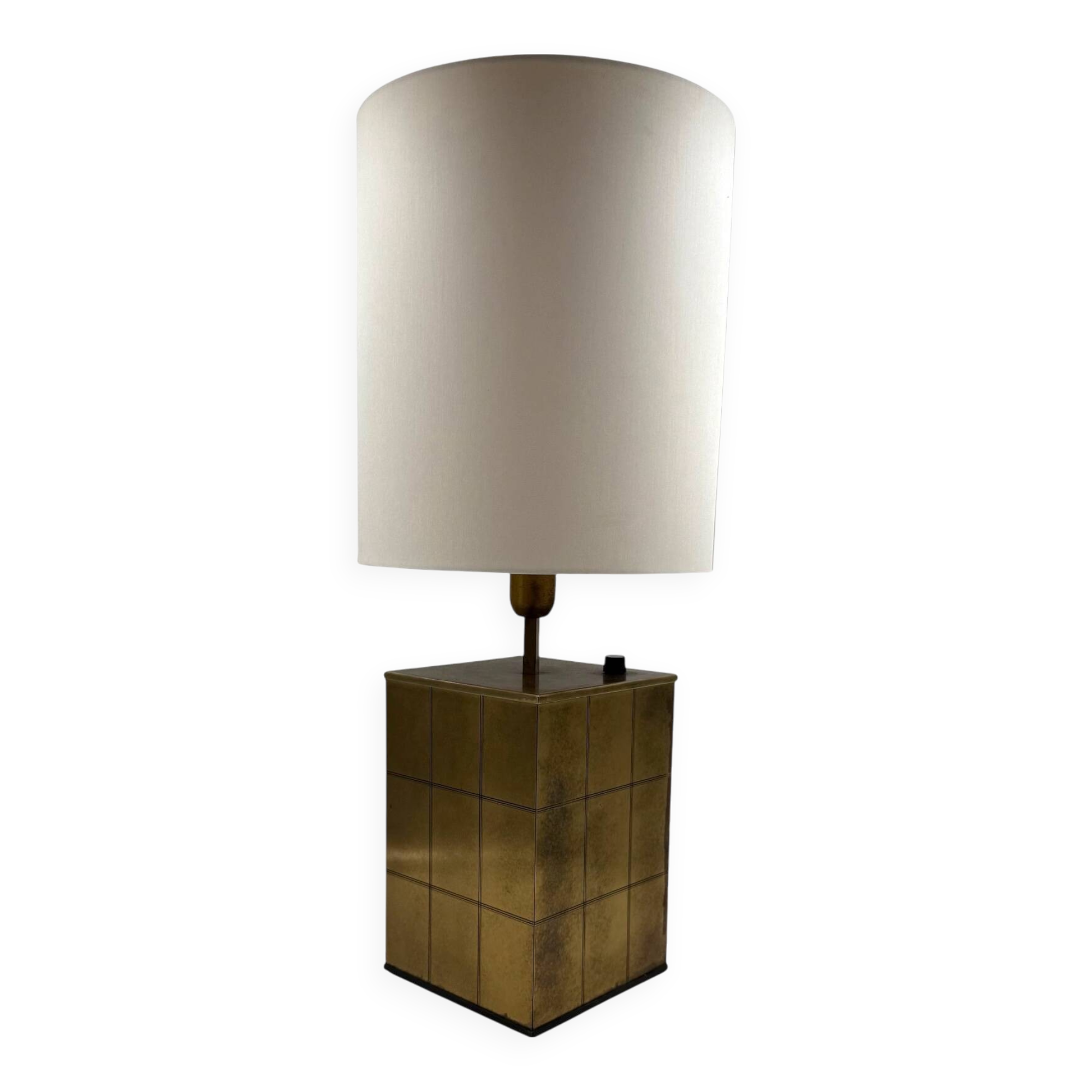 Hollywood regency brass table lamp base, Romeo Rega Italy, 1970s