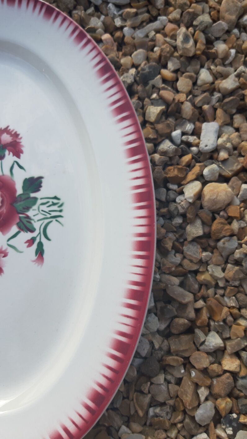 Plat ovale vintage digoin sarreguemines