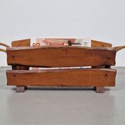 Brutalist Rope Magazine Rack, 1960s