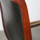 Set of 2 Green Leather English Chesterfield Armchairs Combined with wood