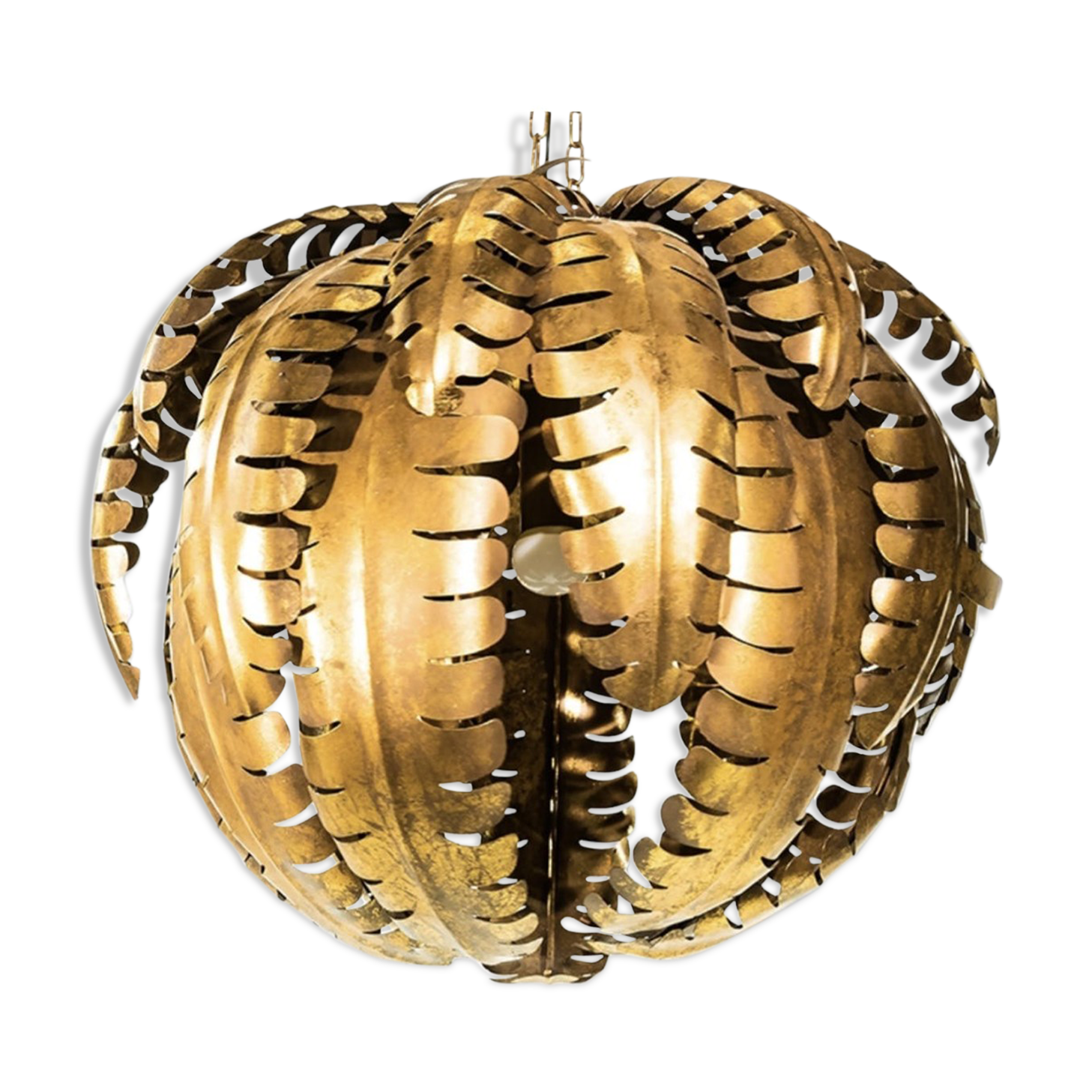 Golden metal palm tree hanging lamp 70