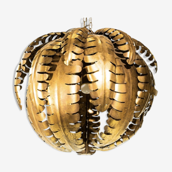 Golden metal palm tree hanging lamp 70