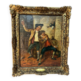 Edouard John E. Ravel is an artist born in Switzerland in 1847 and died in 1920, HST tavern scene