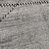 Moroccan Berber carpet Kilim Zanafi black and white 1, 47x1,04