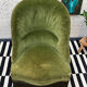 Olive green toad armchair
