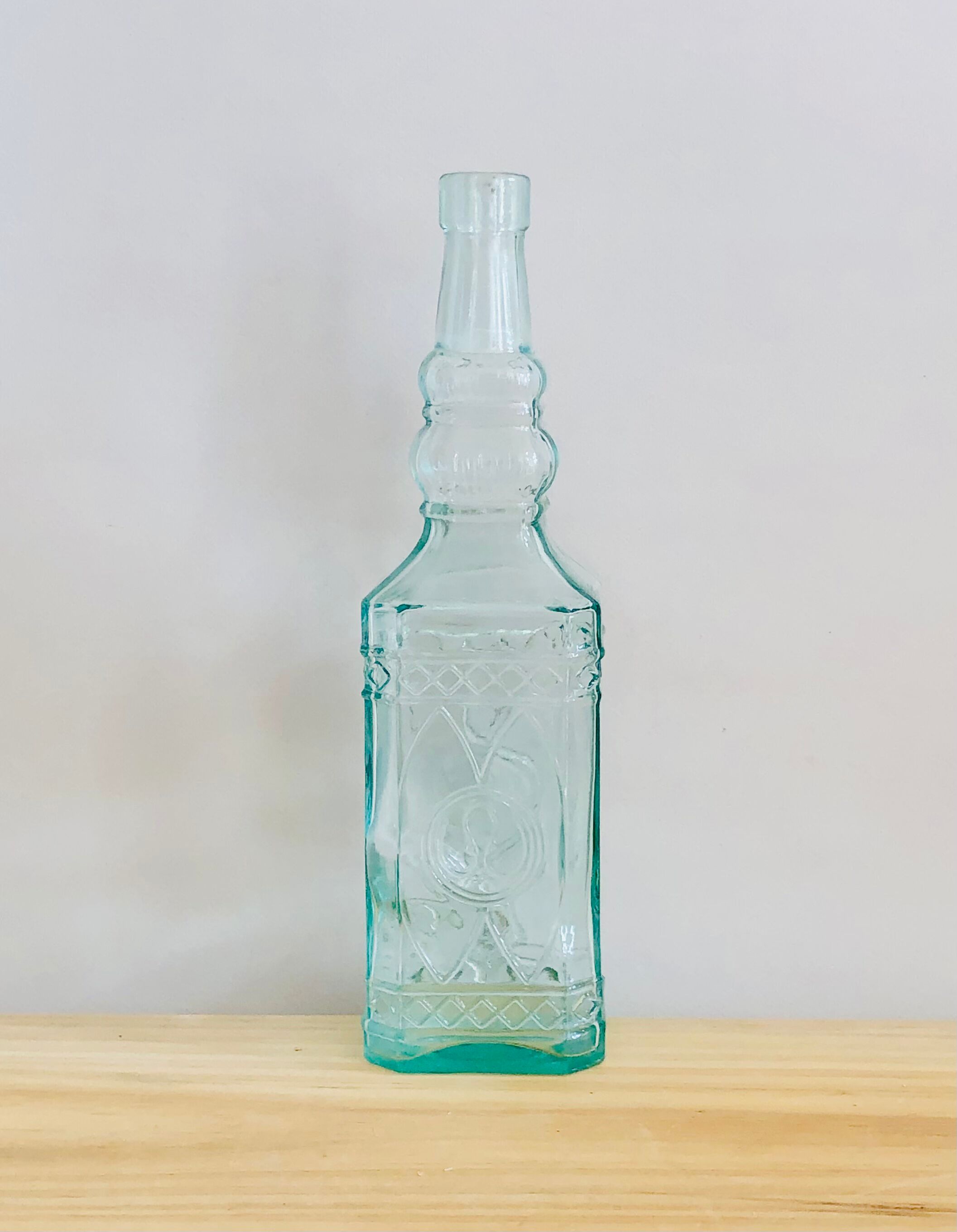 Vintage octopus glass decanter bottle