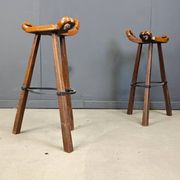 Tabourets de bar brutalistes des années 60 - ensemble de 8.