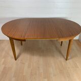 Vintage round table in walnut 1960