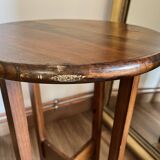 Wooden pedestal table