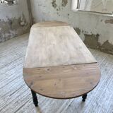 Oval pine farm table with 2m extensions