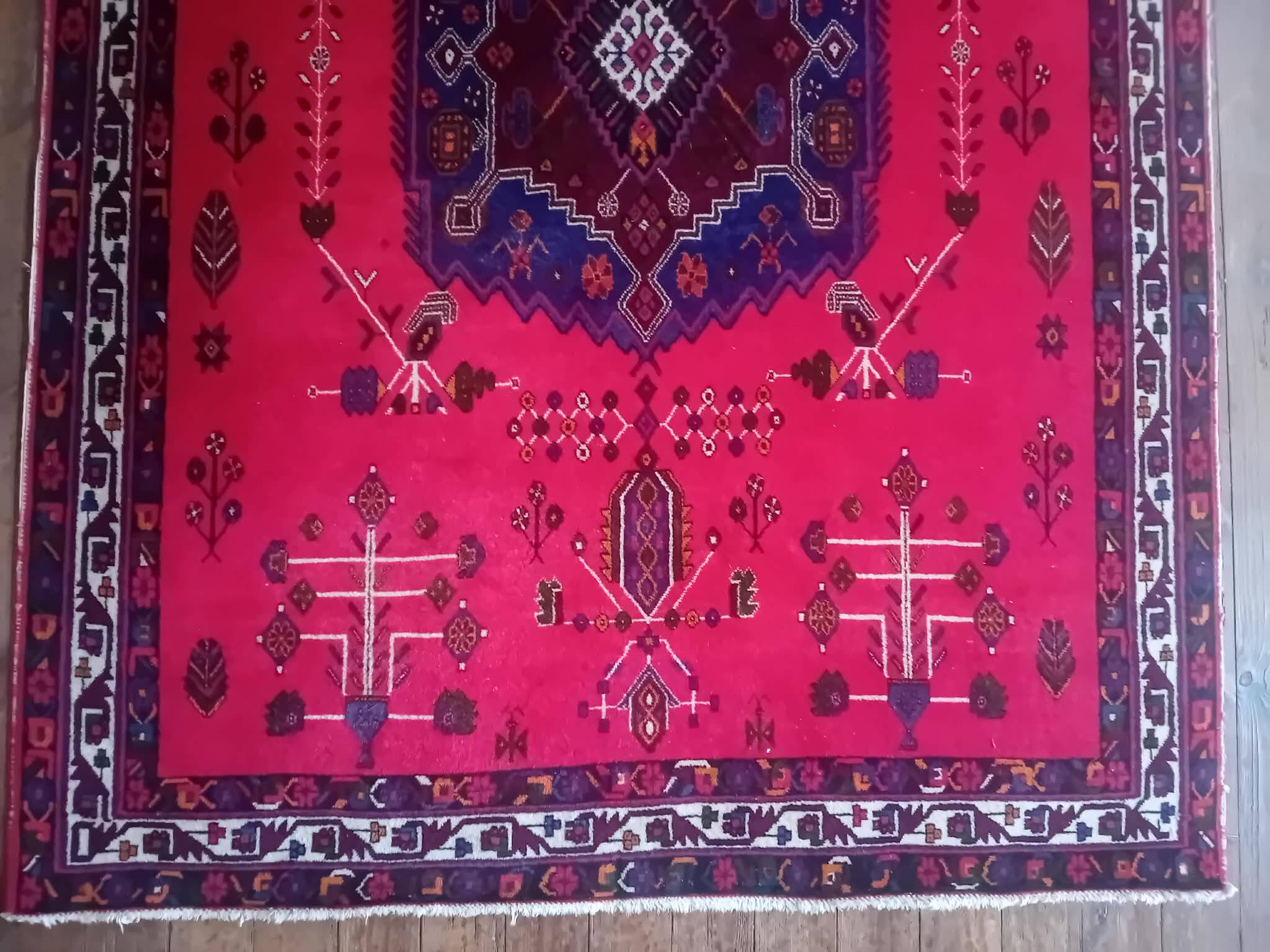 Handmade Persian Hamadan rug 237x169cm