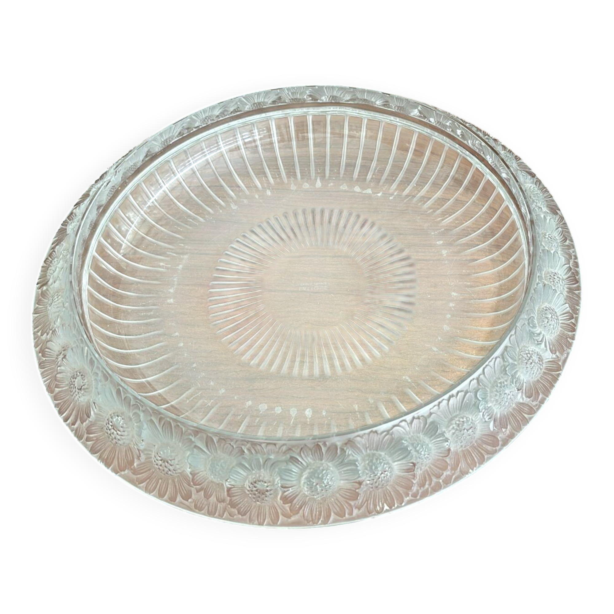 Lalique Marguerites signed bowl diameter 36 cm