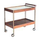 Vintage dessert in teak, brass and glass, 1960